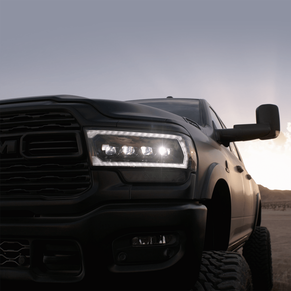 AlphaRex 19-24 Ram 2500/3500/4500/5500 NOVA-Series LED Projector Headlights Black
