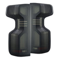 AlphaRex 19-26 Chevrolet Silverado 1500 / 20-26 Silverado 2500HD/3500HD TOPO-ETCH LUXX-Series LED Tail Lights Black Smoke