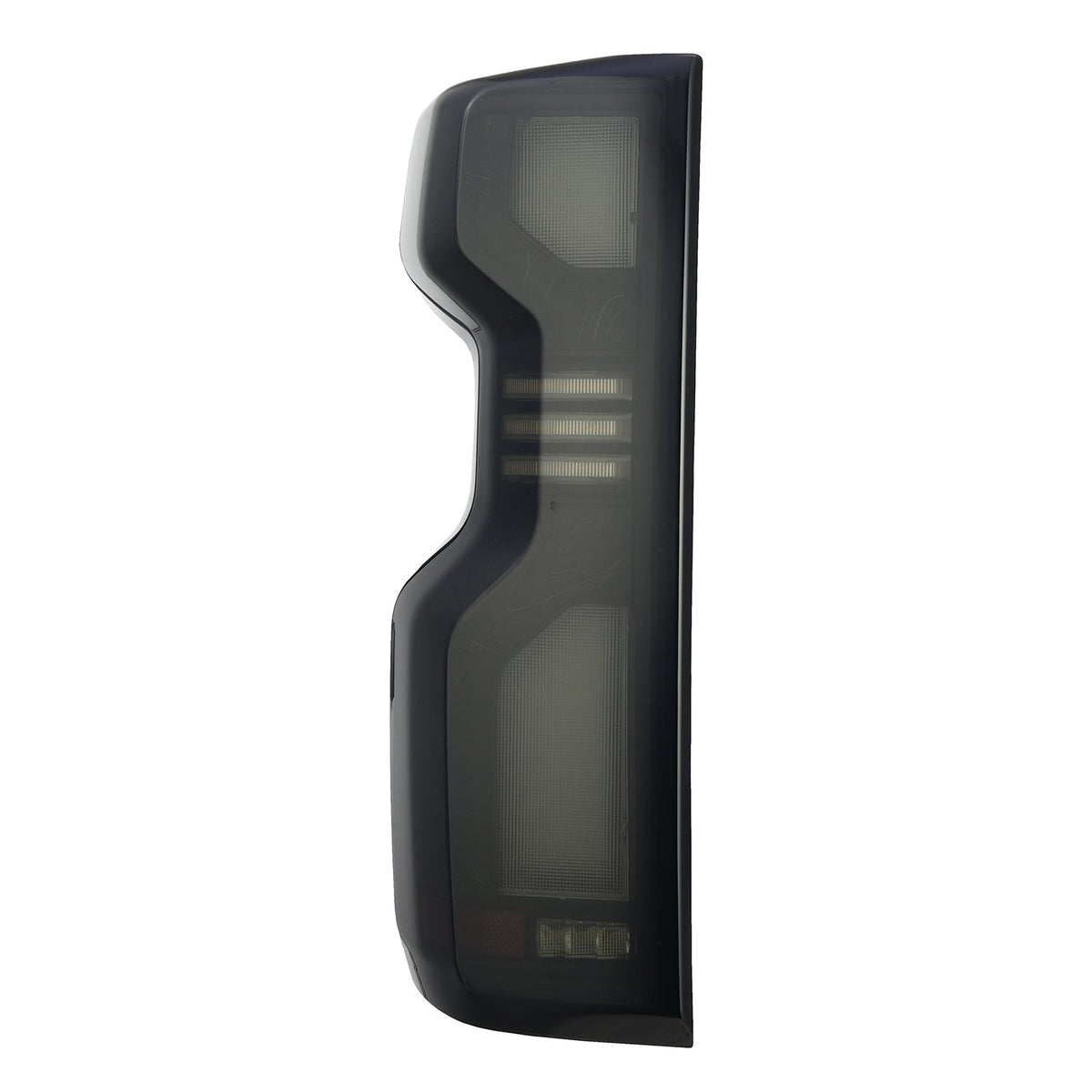 AlphaRex 19-26 Chevrolet Silverado 1500 / 20-26 Silverado 2500HD/3500HD TOPO-ETCH LUXX-Series LED Tail Lights Black Smoke