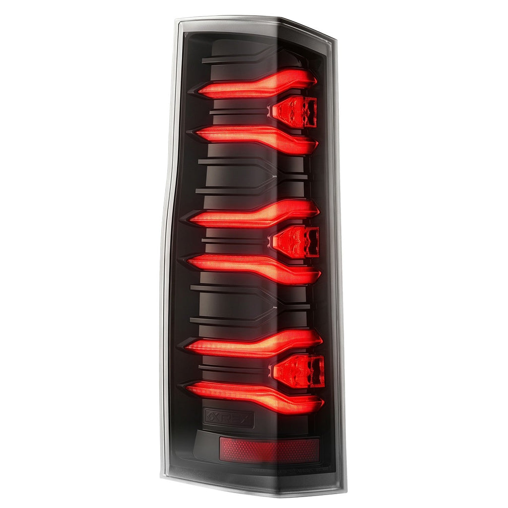 AlphaRex 19-26 Mercedes-Benz Sprinter LUXX-Series LED Tail Lights Black Clear