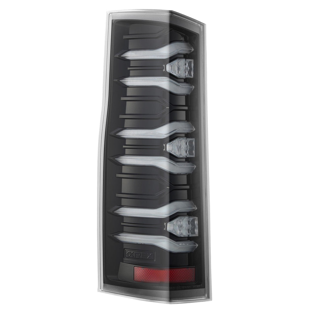 AlphaRex 19-26 Mercedes-Benz Sprinter LUXX-Series LED Tail Lights Black Clear