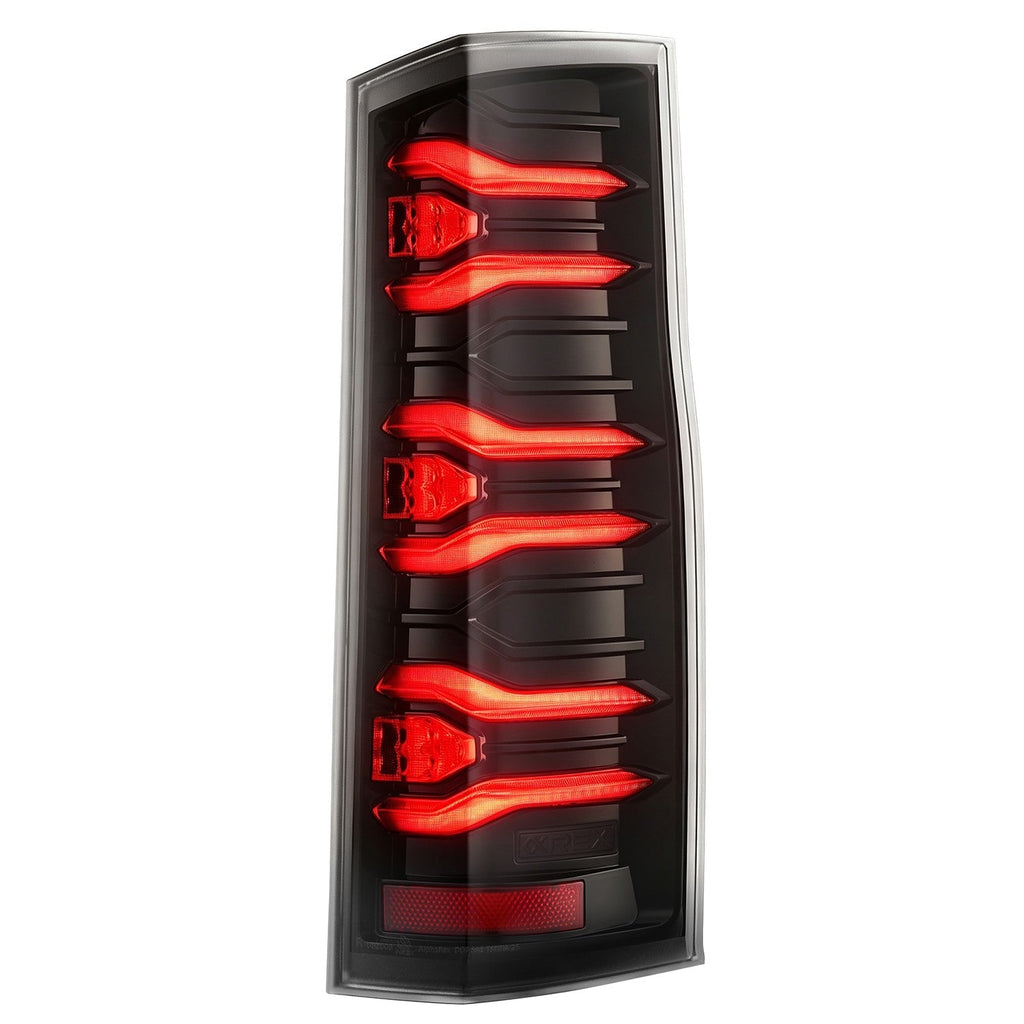 AlphaRex 19-26 Mercedes-Benz Sprinter LUXX-Series LED Tail Lights Black Clear