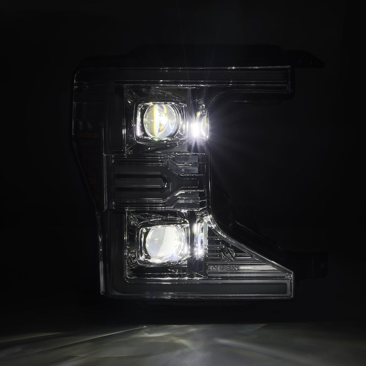 AlphaRex 20-22 Ford Super Duty LUXX-Series LED Projector Headlights Chrome