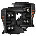 AlphaRex 20-22 Ford Super Duty NOVA-Series LED Projector Headlights Alpha-Black