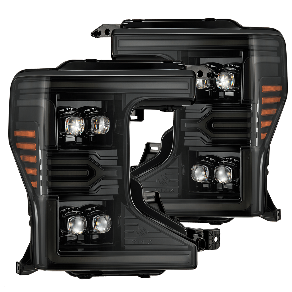 AlphaRex 20-22 Ford Super Duty NOVA-Series LED Projector Headlights Alpha-Black