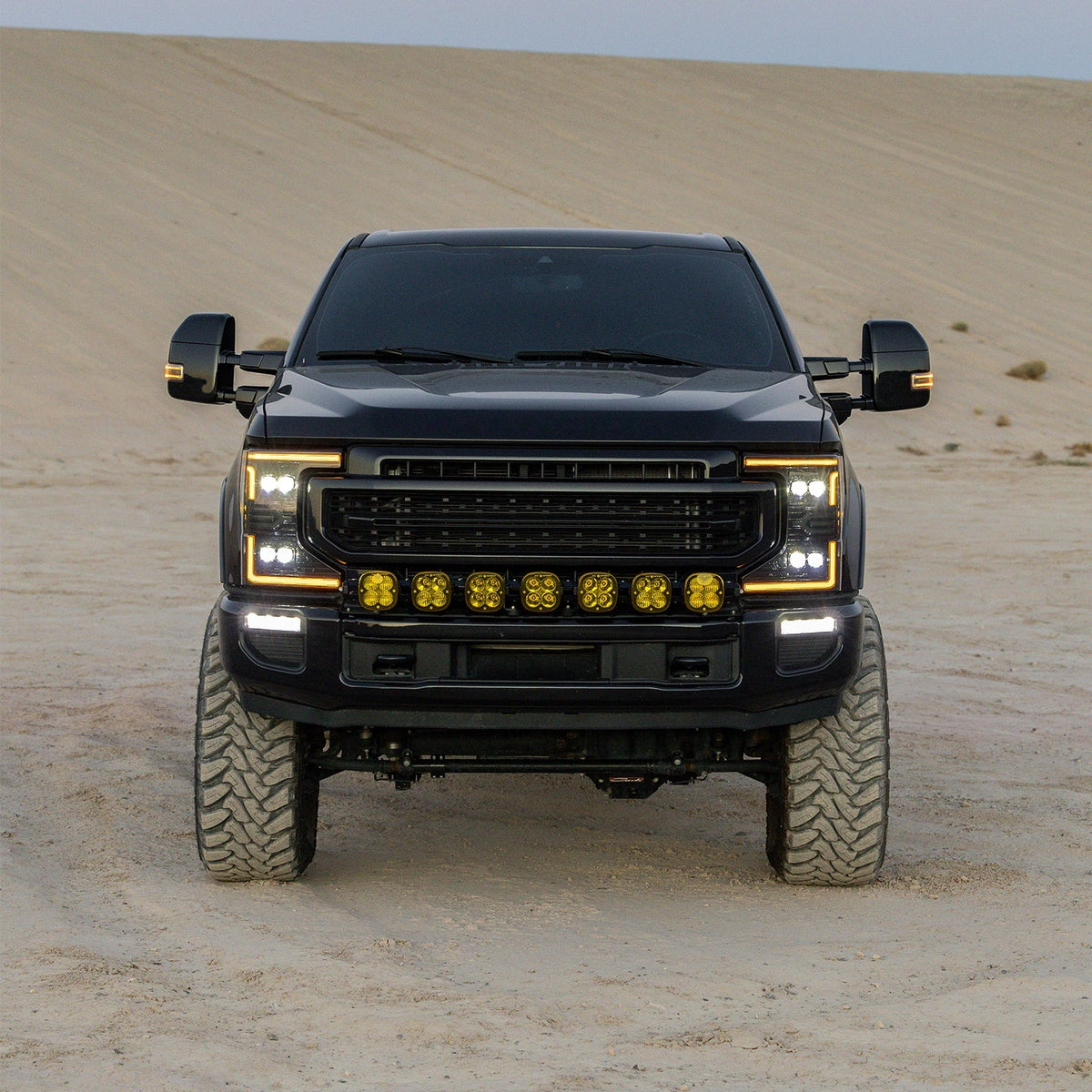 AlphaRex 20-22 Ford Super Duty NOVA-Series LED Projector Headlights Alpha-Black