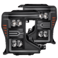 AlphaRex 20-22 Ford Super Duty NOVA-Series LED Projector Headlights Black