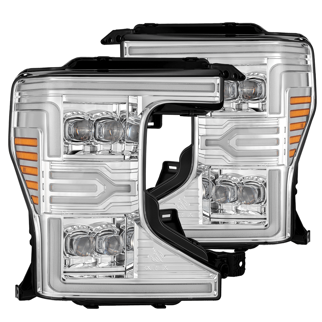 AlphaRex 20-22 Ford Super Duty NOVA-Series LED Projector Headlights Chrome