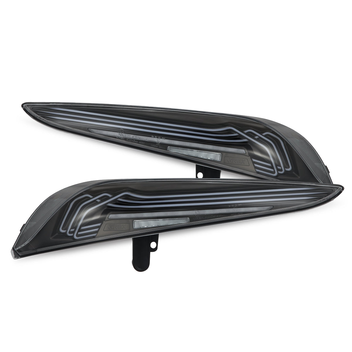 AlphaRex 20-26 Toyota Supra CSL Laser Style LUXX-Series LED Tail Lights Black Clear