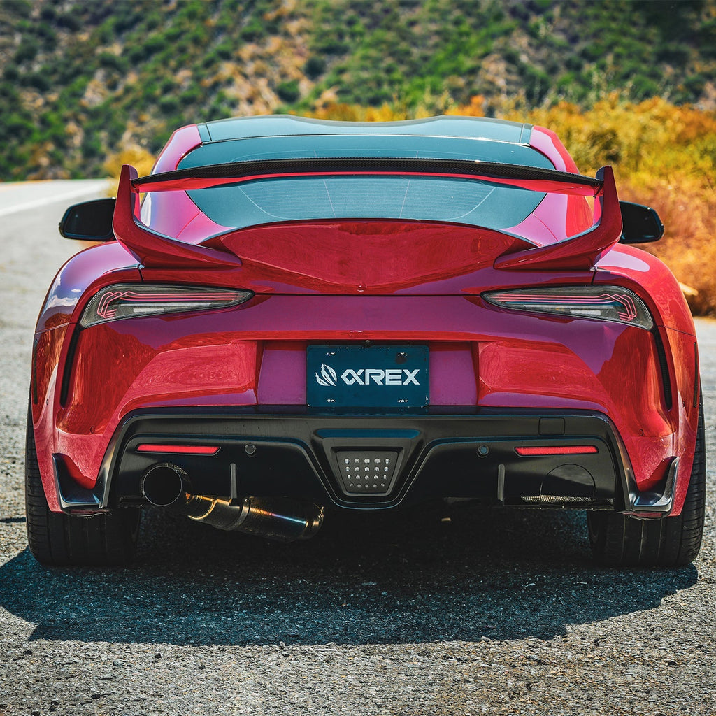 AlphaRex 20-26 Toyota Supra CSL Laser Style LUXX-Series LED Tail Lights Vivid Red