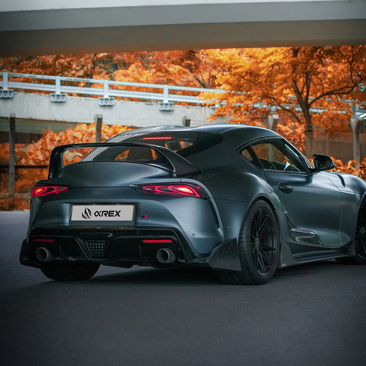 AlphaRex 20-26 Toyota Supra  FT-1 Style LUXX-Series LED Tail Lights Black Smoke