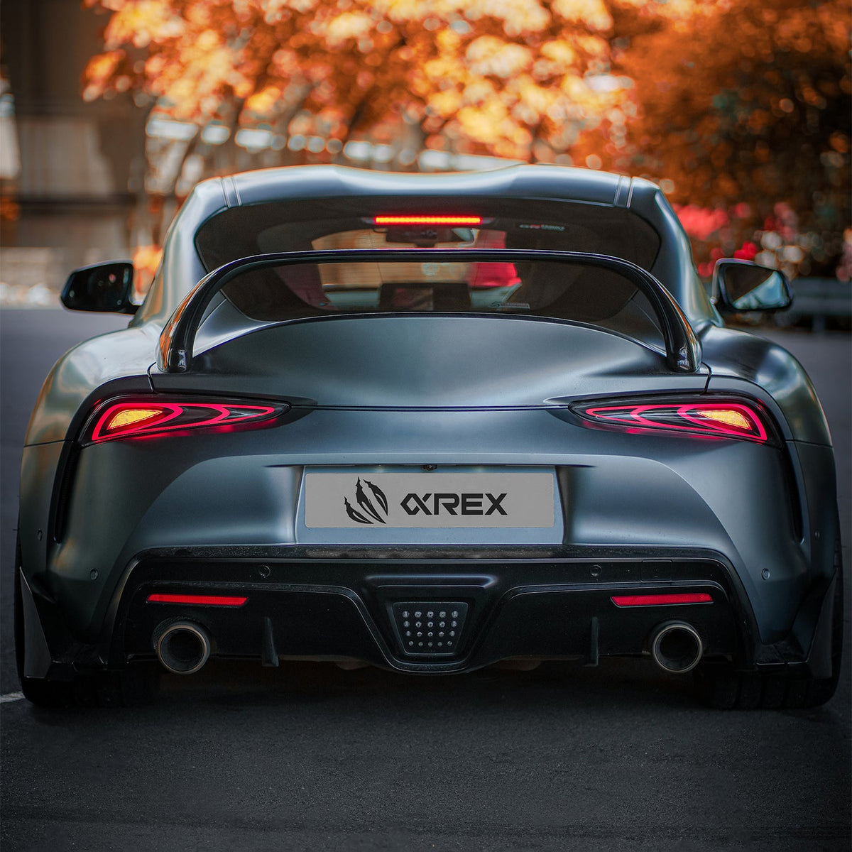 AlphaRex 20-26 Toyota Supra  FT-1 Style LUXX-Series LED Tail Lights Black Smoke