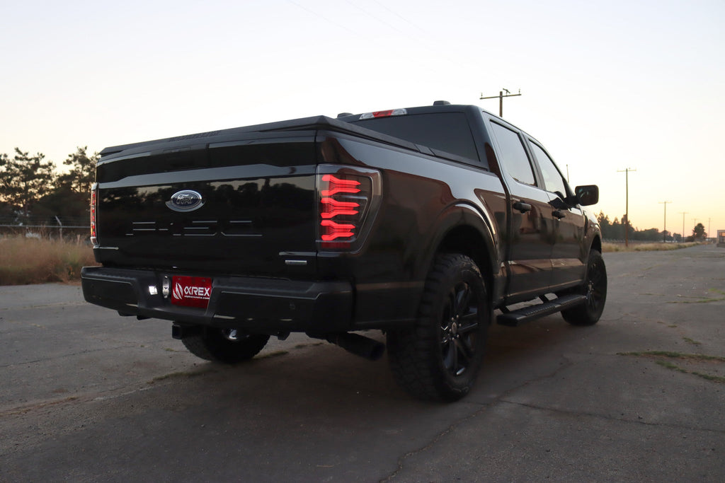 AlphaRex 21-23 Ford F150 LUXX-Series LED Tail Lights Black Smoke