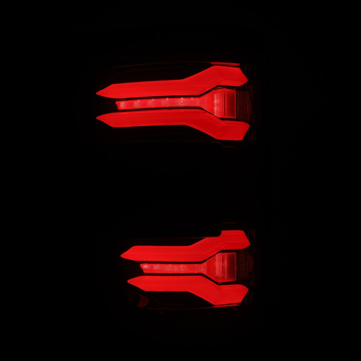 AlphaRex 24-26 Ford F150 / F150 Raptor LUXX-Series LED Tail Lights Black-Red