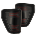 AlphaRex 24-26 Ford F150 / F150 Raptor LUXX-Series LED Tail Lights Black-Red