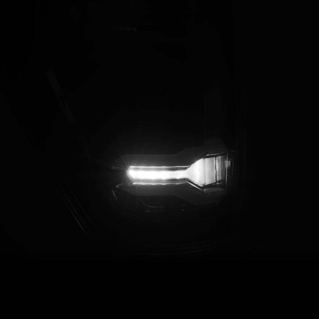 AlphaRex 21-23 Ford F150 (wth BLIS) LUXX-Series LED Tail Lights Black Smoke