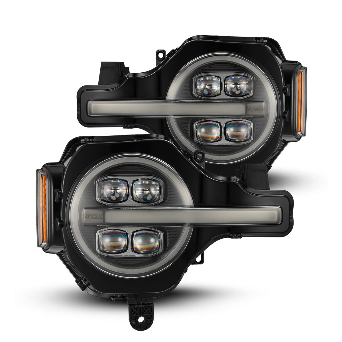 AlphaRex 21-26 Ford Bronco / 22-26 Bronco Raptor NOVA-Series LED Projector Headlights Black