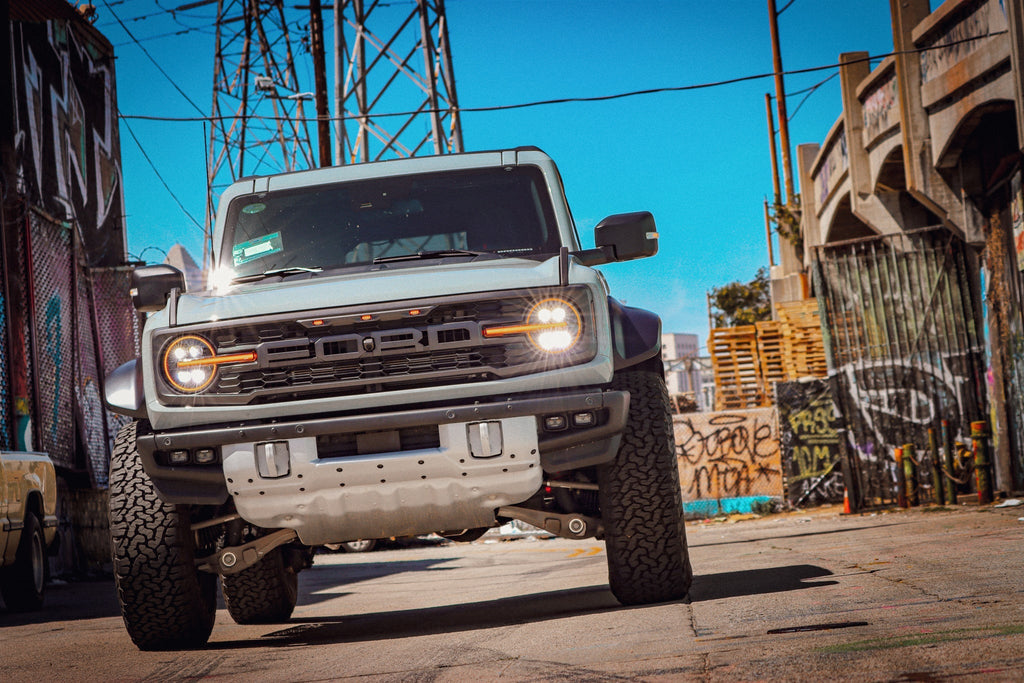AlphaRex 21-26 Ford Bronco / 22-26 Ford Bronco Raptor NOVA-Series LED Projector Headlights Alpha-black