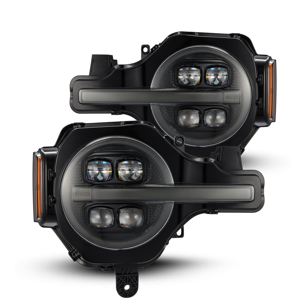 AlphaRex 21-26 Ford Bronco / 22-26 Ford Bronco Raptor NOVA-Series LED Projector Headlights Alpha-black