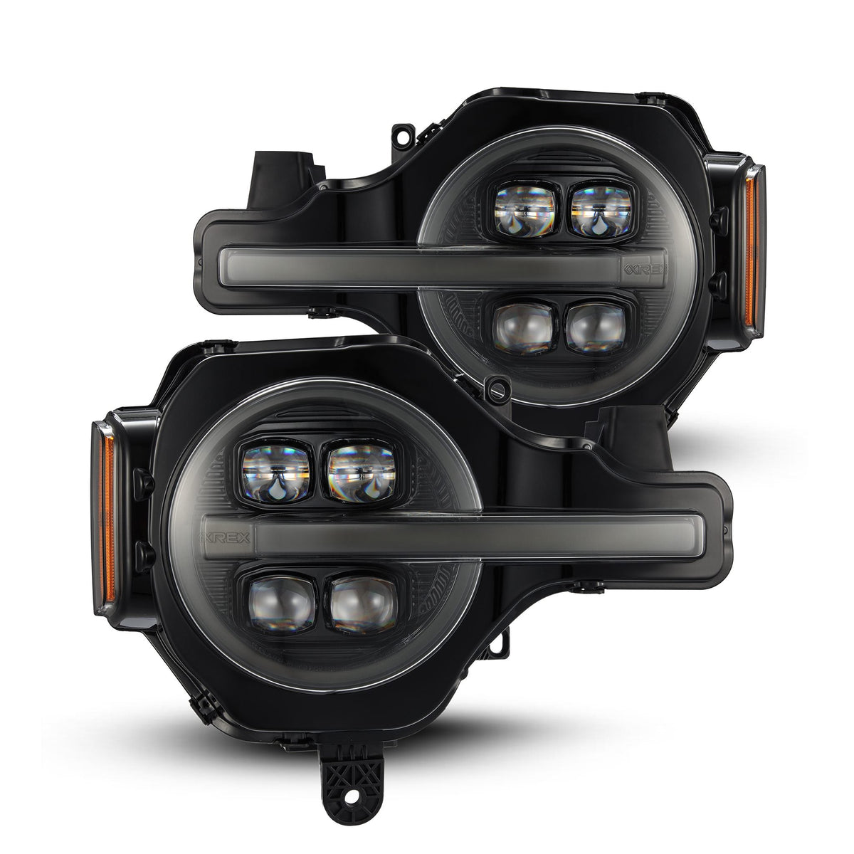 AlphaRex 21-26 Ford Bronco / 22-26 Ford Bronco Raptor NOVA-Series LED Projector Headlights Alpha-black