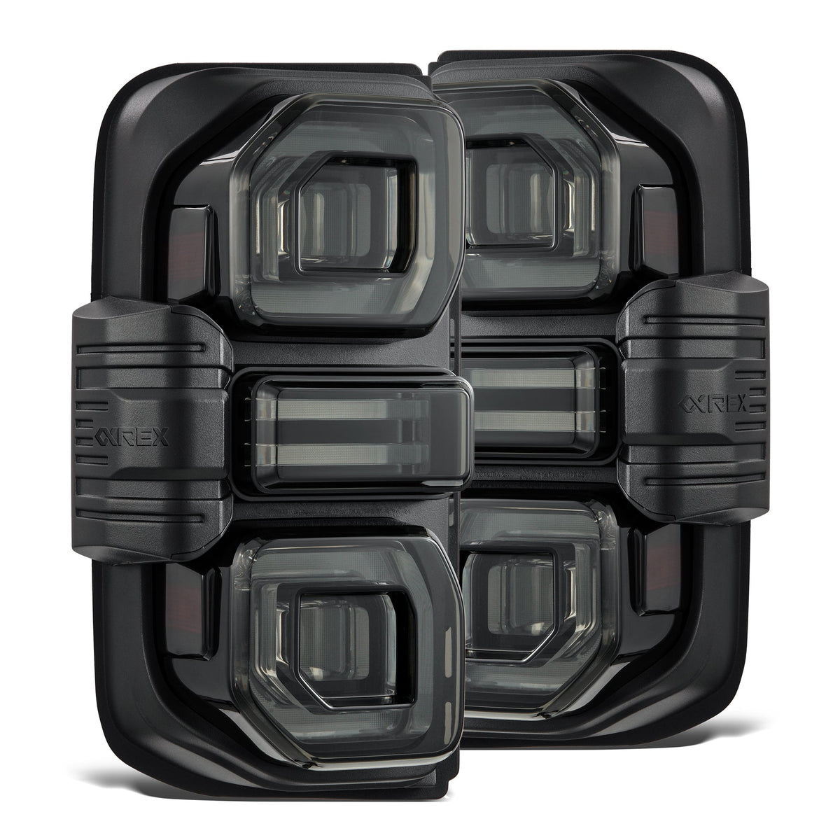 AlphaRex 21-26 Ford Bronco NOVA-Series Prismatic LED Tail Lights Black Smoke