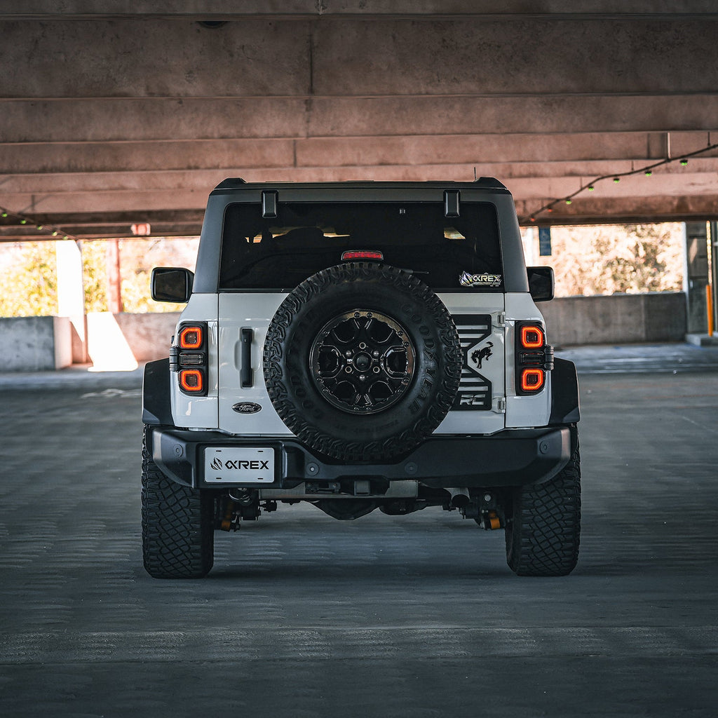 AlphaRex 21-26 Ford Bronco NOVA-Series Prismatic LED Tail Lights Black Clear