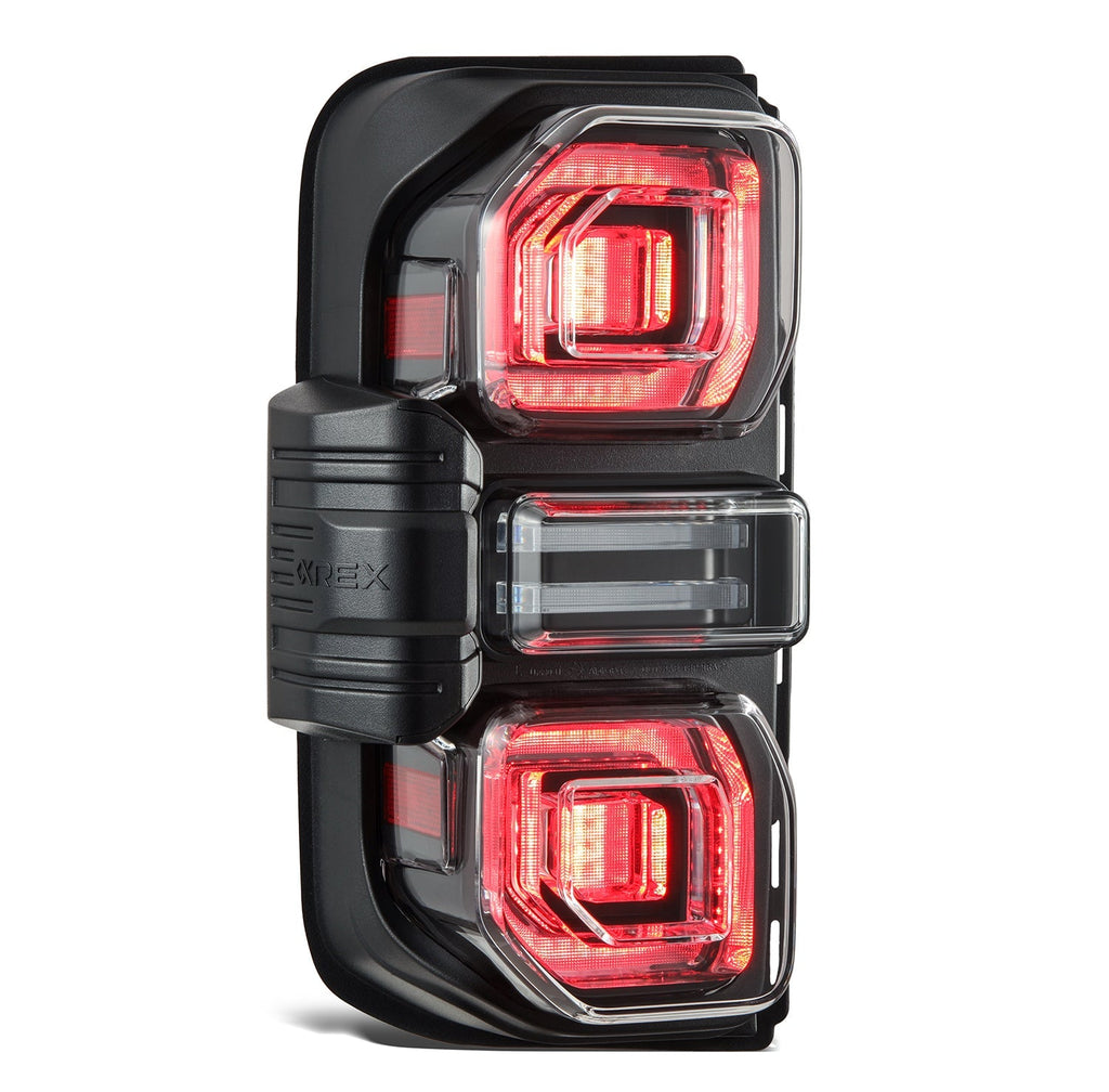 AlphaRex 21-26 Ford Bronco NOVA-Series Prismatic LED Tail Lights Black Clear
