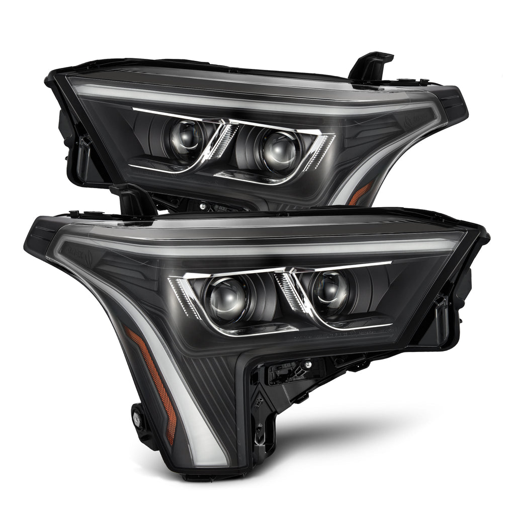 AlphaRex 22-26 Toyota Tundra/Sequoia LUXX-Series LED Projector Headlights Black