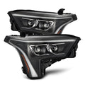 AlphaRex 22-26 Toyota Tundra/Sequoia LUXX-Series LED Projector Headlights Black