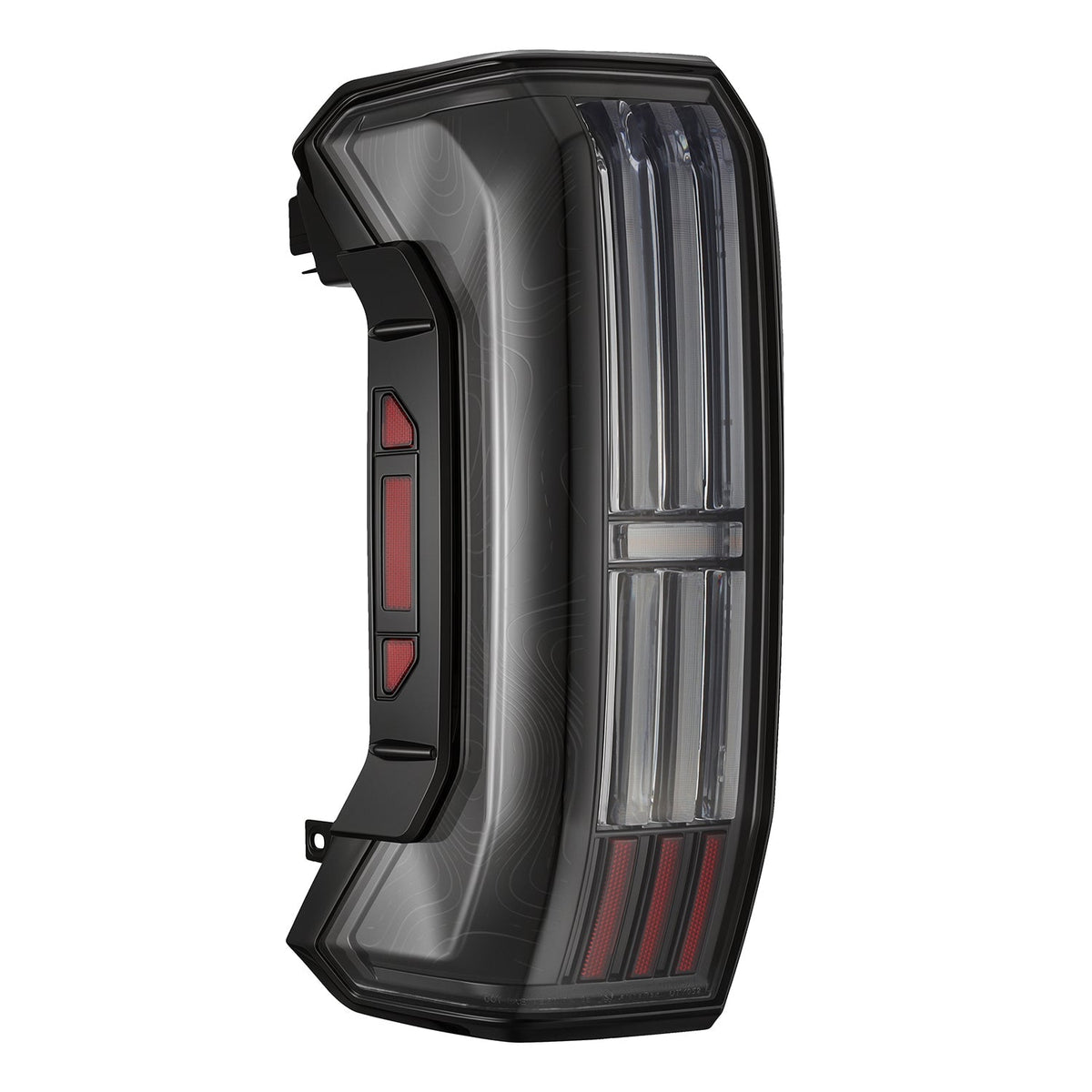AlphaRex 22-26 Toyota Tundra TOPO-ETCH NOVA-Series Prismatic LED Tail Lights Black Clear