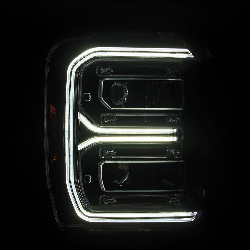 AlphaRex 23-26 Ford Super Duty LUXX-Series LED Projector Headlights Alpha-Black