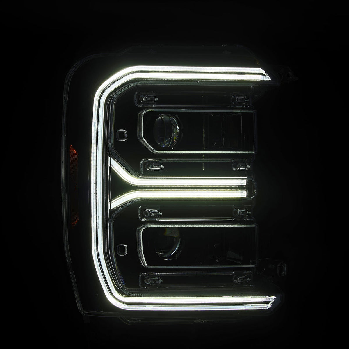 AlphaRex 23-26 Ford Super Duty LUXX-Series LED Projector Headlights Alpha-Black