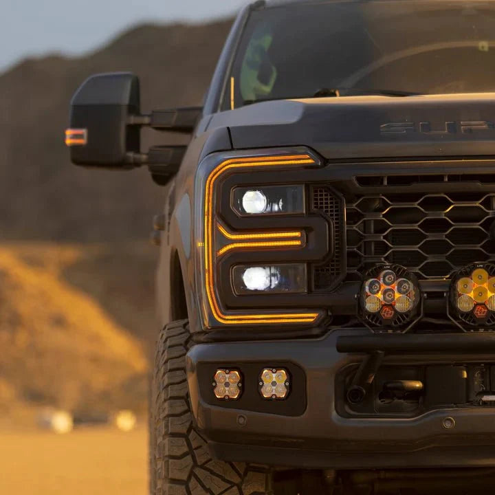 AlphaRex 23-26 Ford Super Duty LUXX-Series LED Projector Headlights Chrome