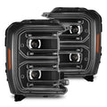 AlphaRex 23-26 Ford Super Duty LUXX-Series LED Projector Headlights Black