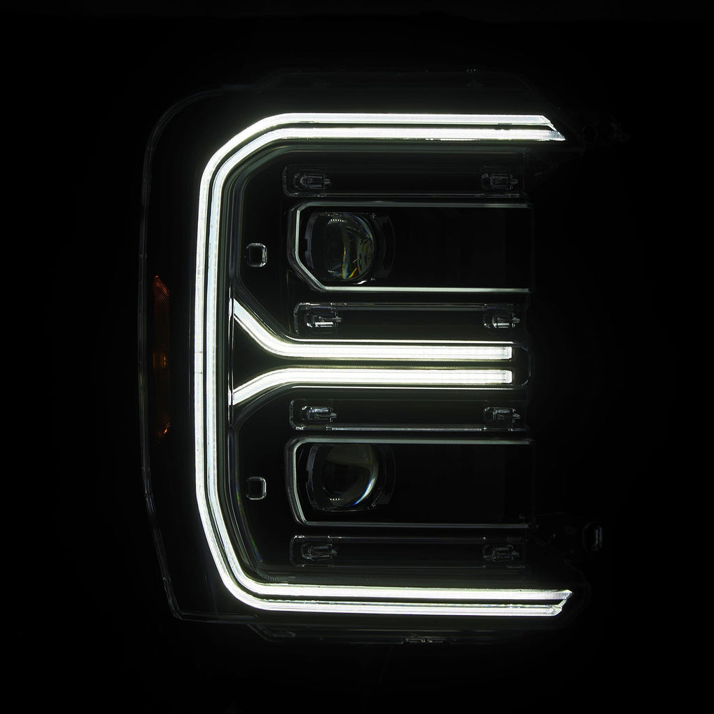 AlphaRex 23-26 Ford Super Duty LUXX-Series LED Projector Headlights Black