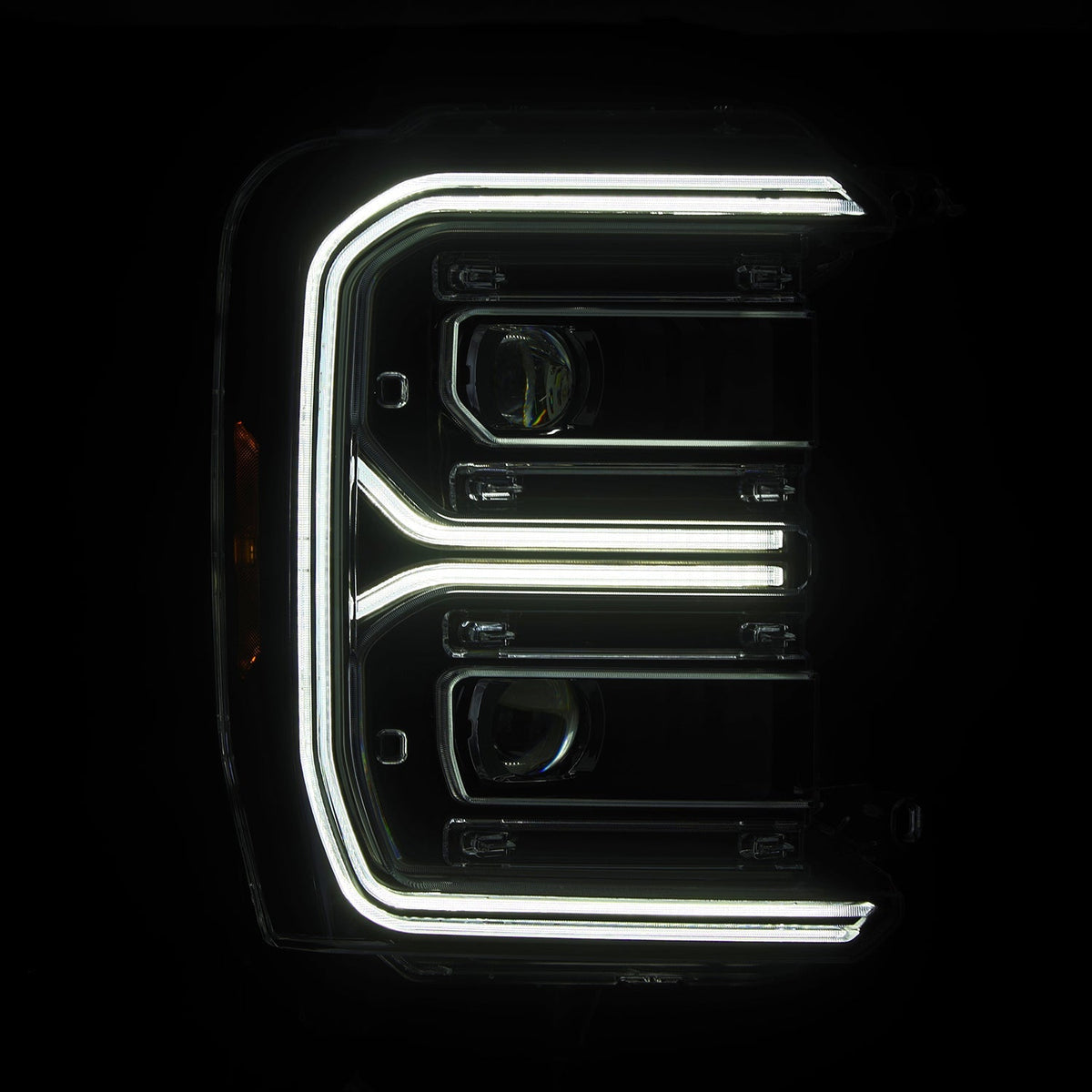 AlphaRex 23-26 Ford Super Duty LUXX-Series LED Projector Headlights Black