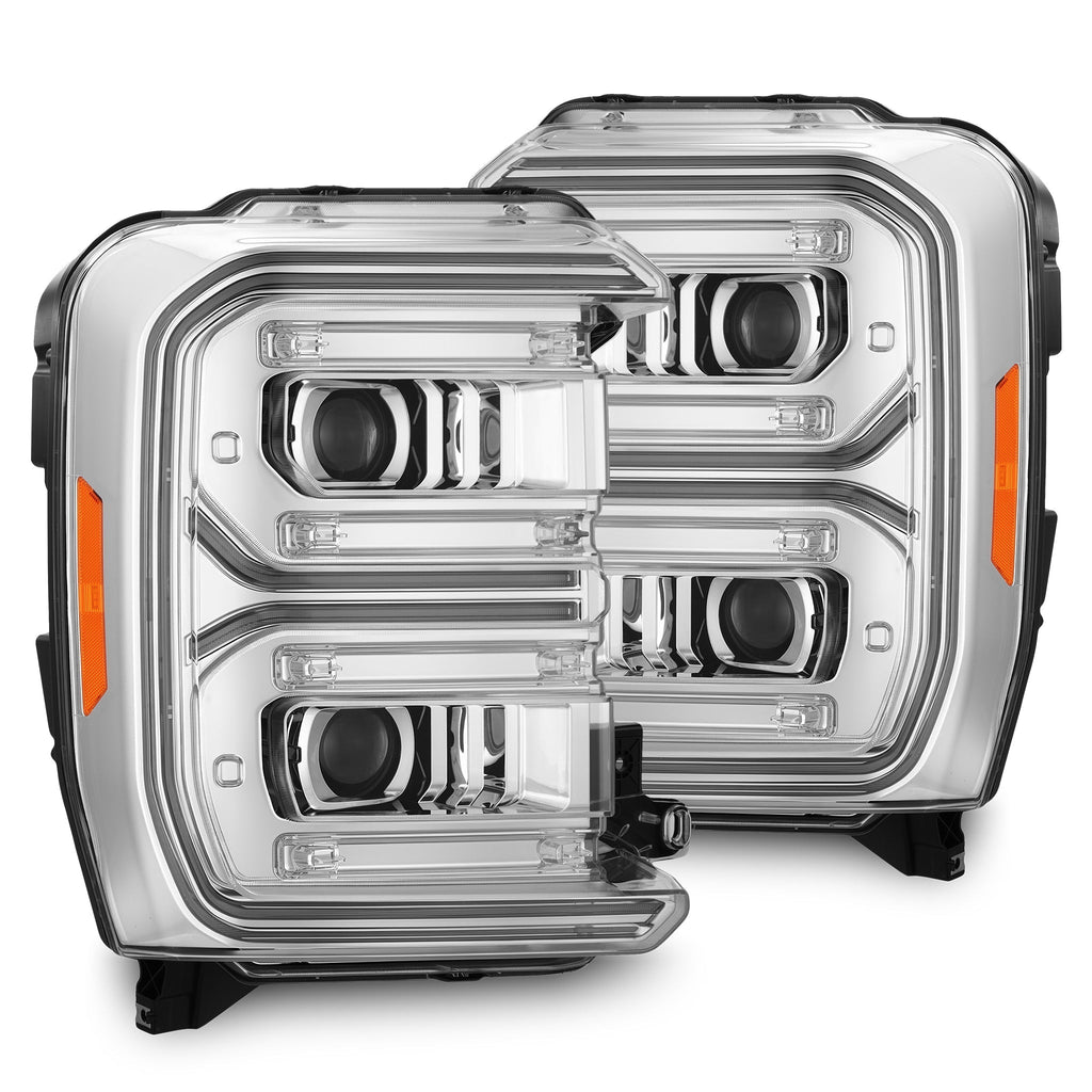 AlphaRex 23-26 Ford Super Duty LUXX-Series LED Projector Headlights Chrome