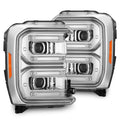 AlphaRex 23-26 Ford Super Duty LUXX-Series LED Projector Headlights Chrome