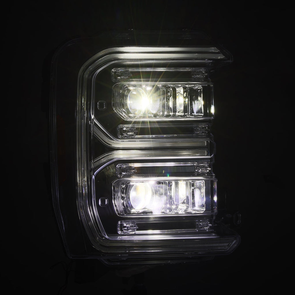 AlphaRex 23-26 Ford Super Duty LUXX-Series LED Projector Headlights Chrome