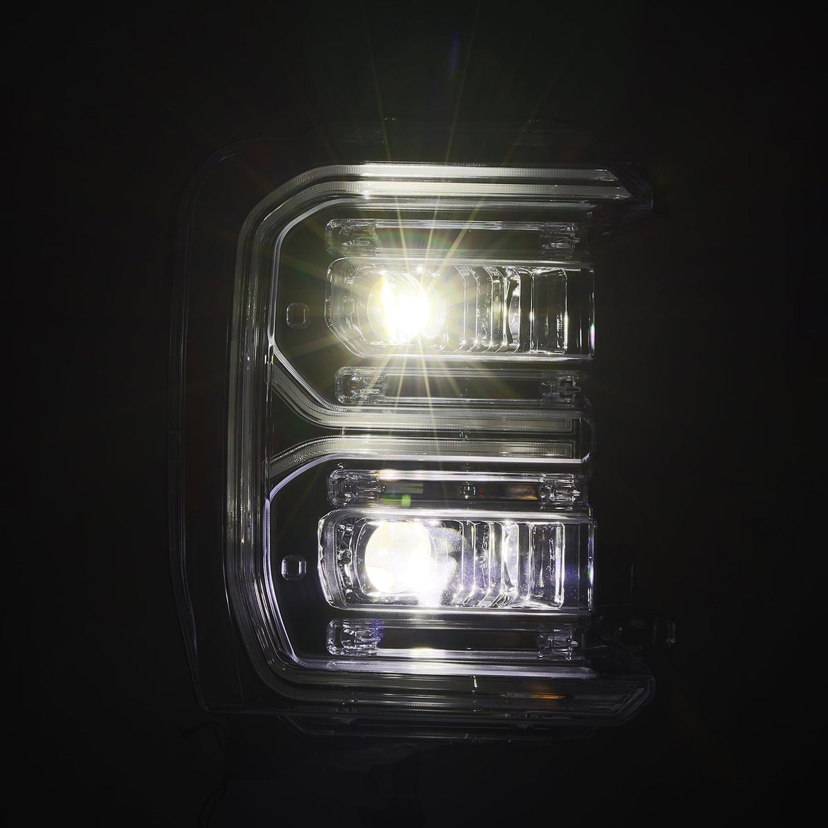 AlphaRex 23-26 Ford Super Duty LUXX-Series LED Projector Headlights Chrome