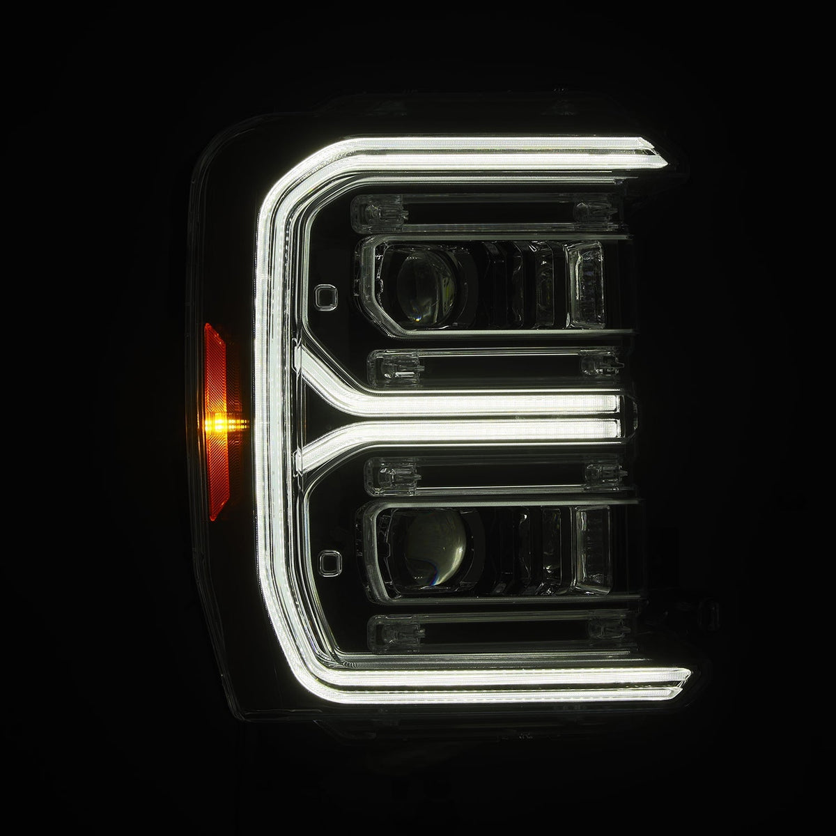 AlphaRex 23-26 Ford Super Duty LUXX-Series LED Projector Headlights Chrome
