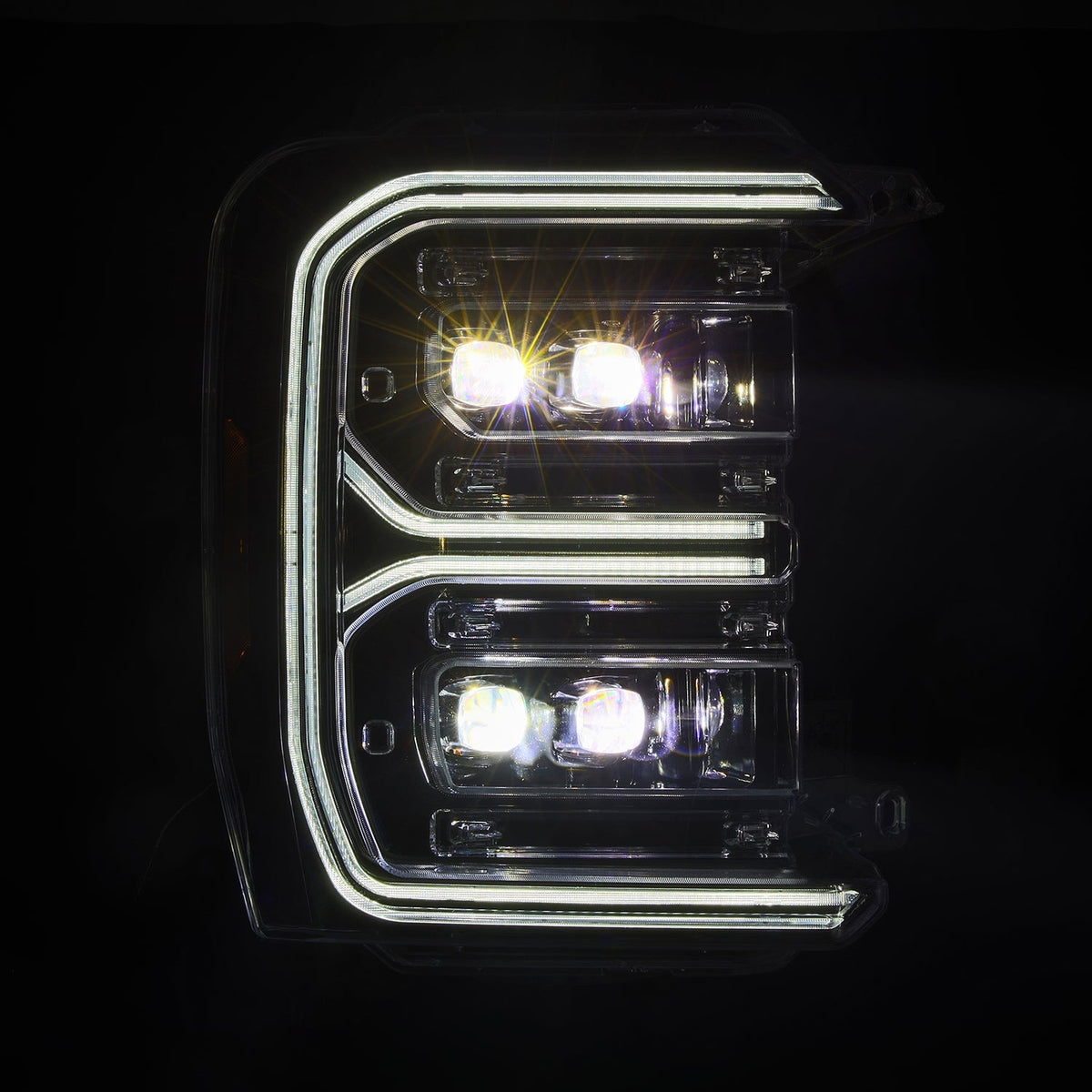 AlphaRex 23-26 Ford Super Duty NOVA-Series LED Projector Headlights Alpha-Black