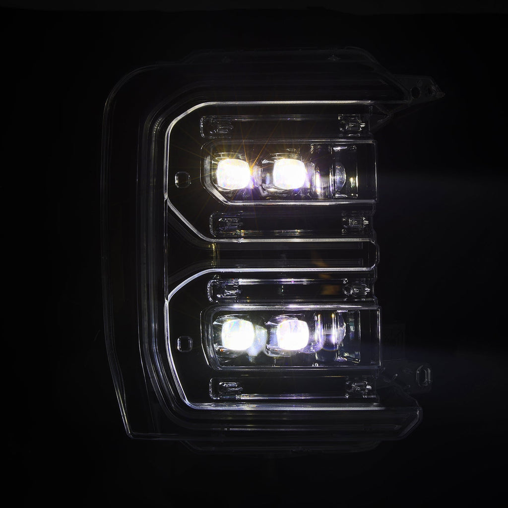 AlphaRex 23-26 Ford Super Duty NOVA-Series LED Projector Headlights Alpha-Black