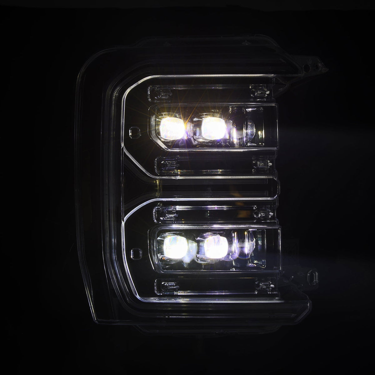 AlphaRex 23-26 Ford Super Duty NOVA-Series LED Projector Headlights Alpha-Black