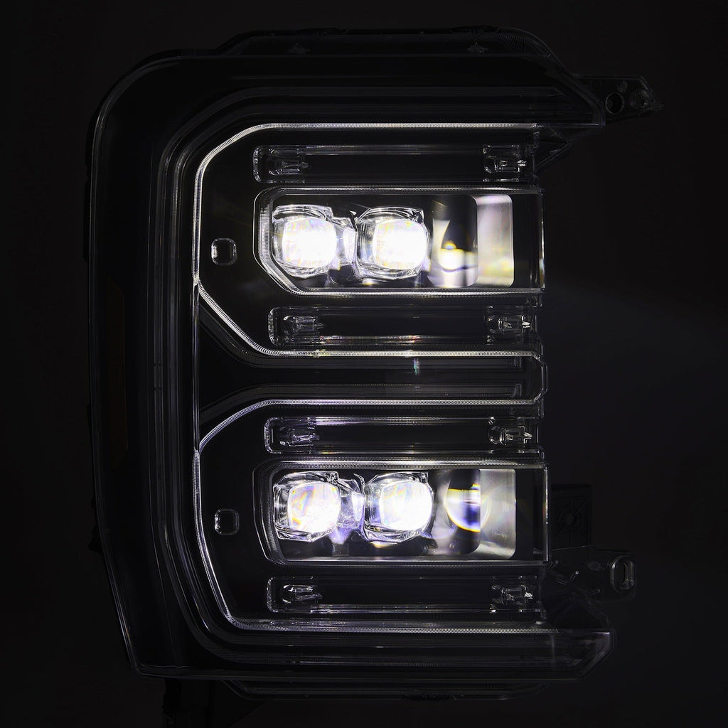 AlphaRex 23-26 Ford Super Duty NOVA-Series LED Projector Headlights Black