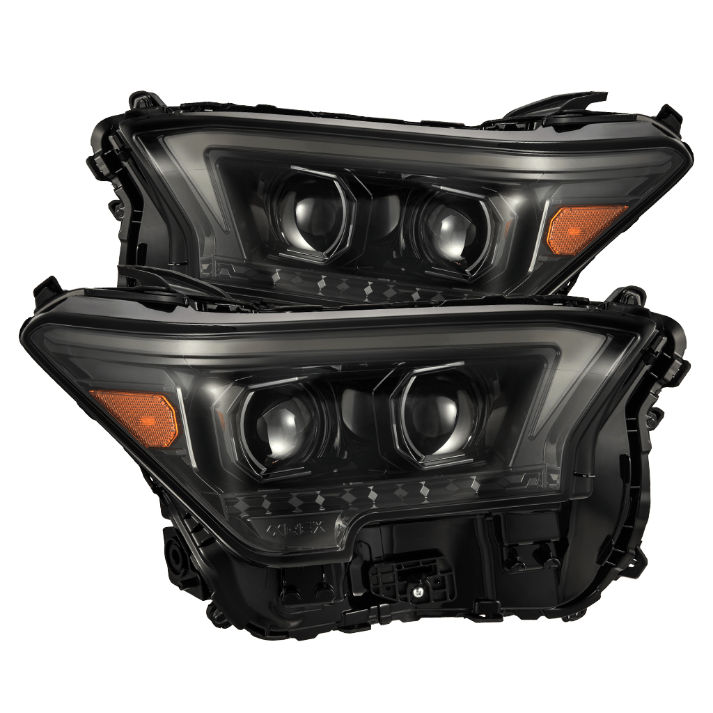 AlphaRex 24-26 Toyota Tacoma / 25-26 4Runner OG-Style LUXX-Series LED Projector Headlights Alpha-Black