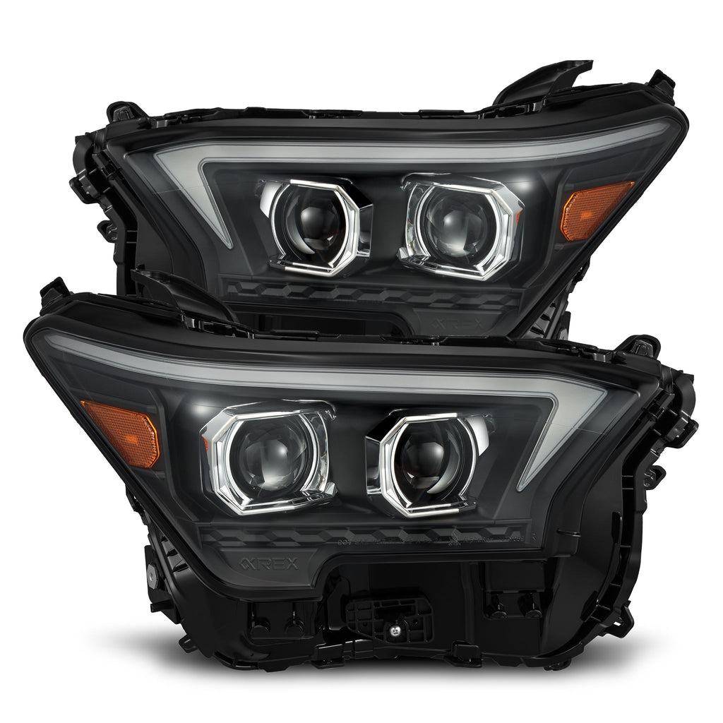 AlphaRex 24-26 Toyota Tacoma / 25-26 4Runner OG-Style LUXX-Series LED Projector Headlights Black