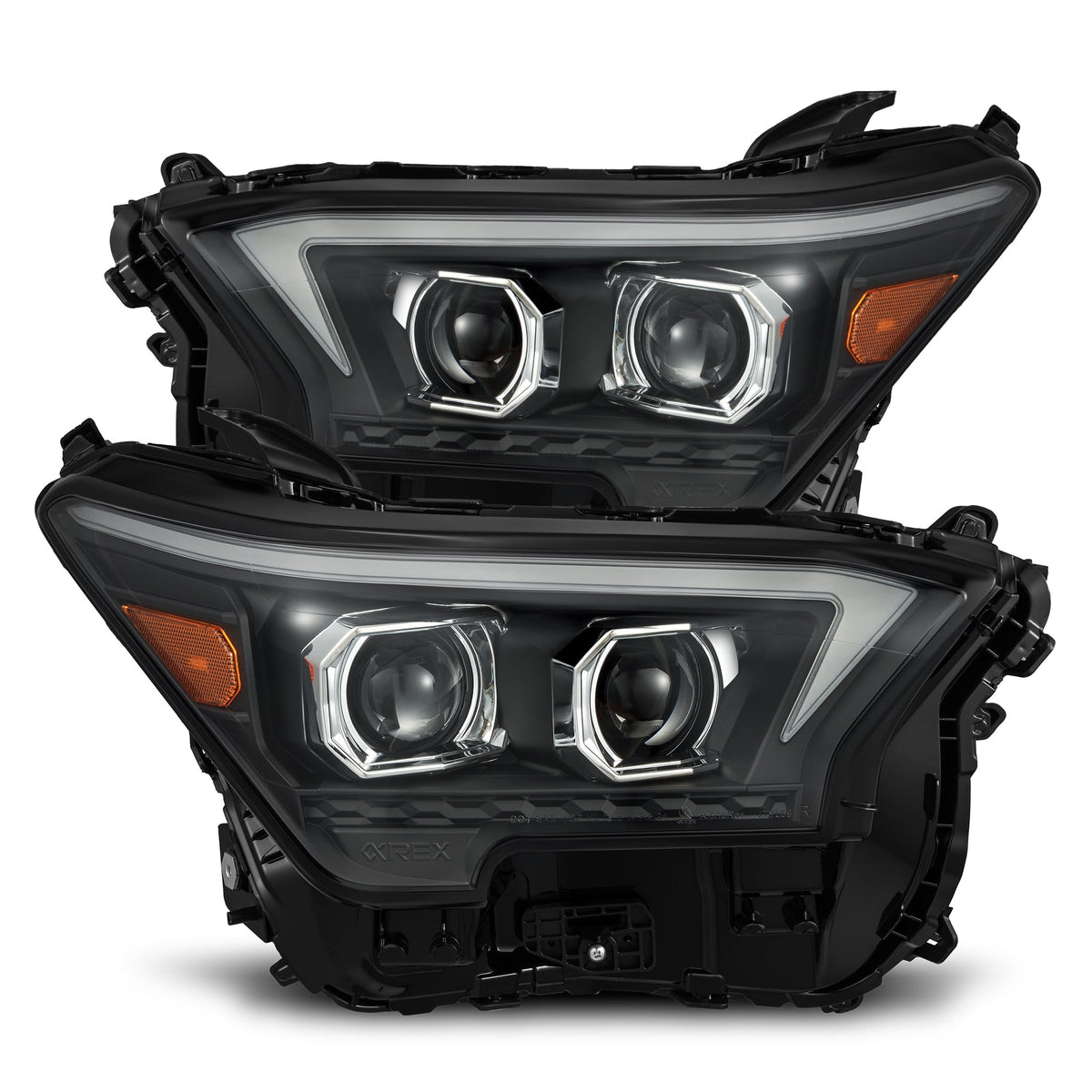 AlphaRex 24-26 Toyota Tacoma / 25-26 4Runner OG-Style LUXX-Series LED Projector Headlights Black