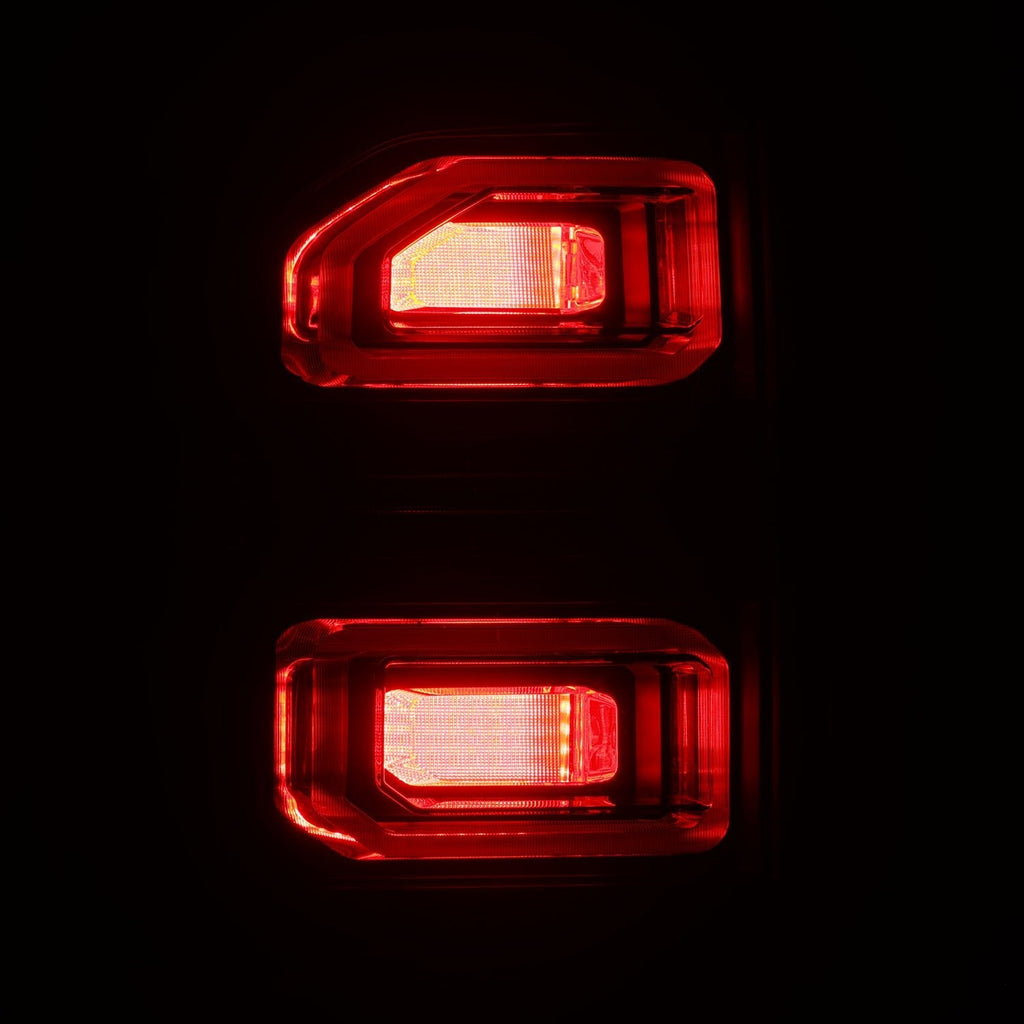 AlphaRex 24-26 Toyota Land Cruiser NOVA-Series Prismatic LED Tail Lights Black Clear