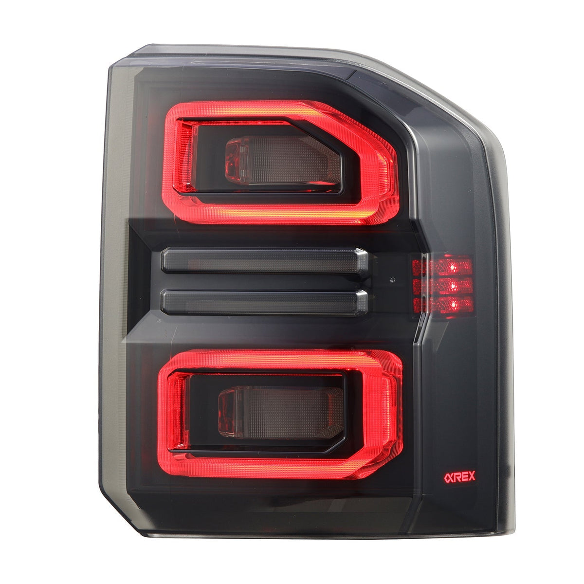 AlphaRex 24-26 Toyota Land Cruiser NOVA-Series Prismatic LED Tail Lights Black Smoke